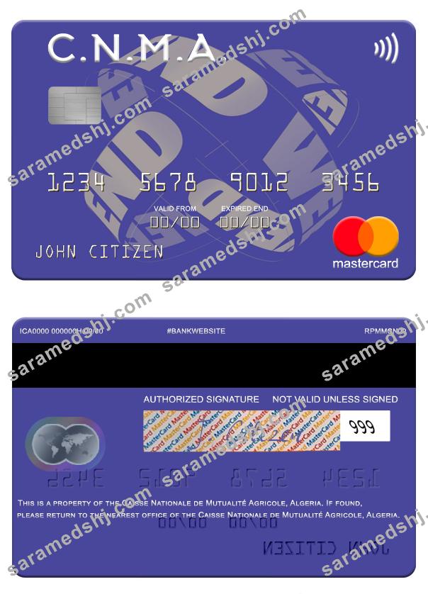 Algeria Caisse Nationale de Mutualité Agricole mastercard